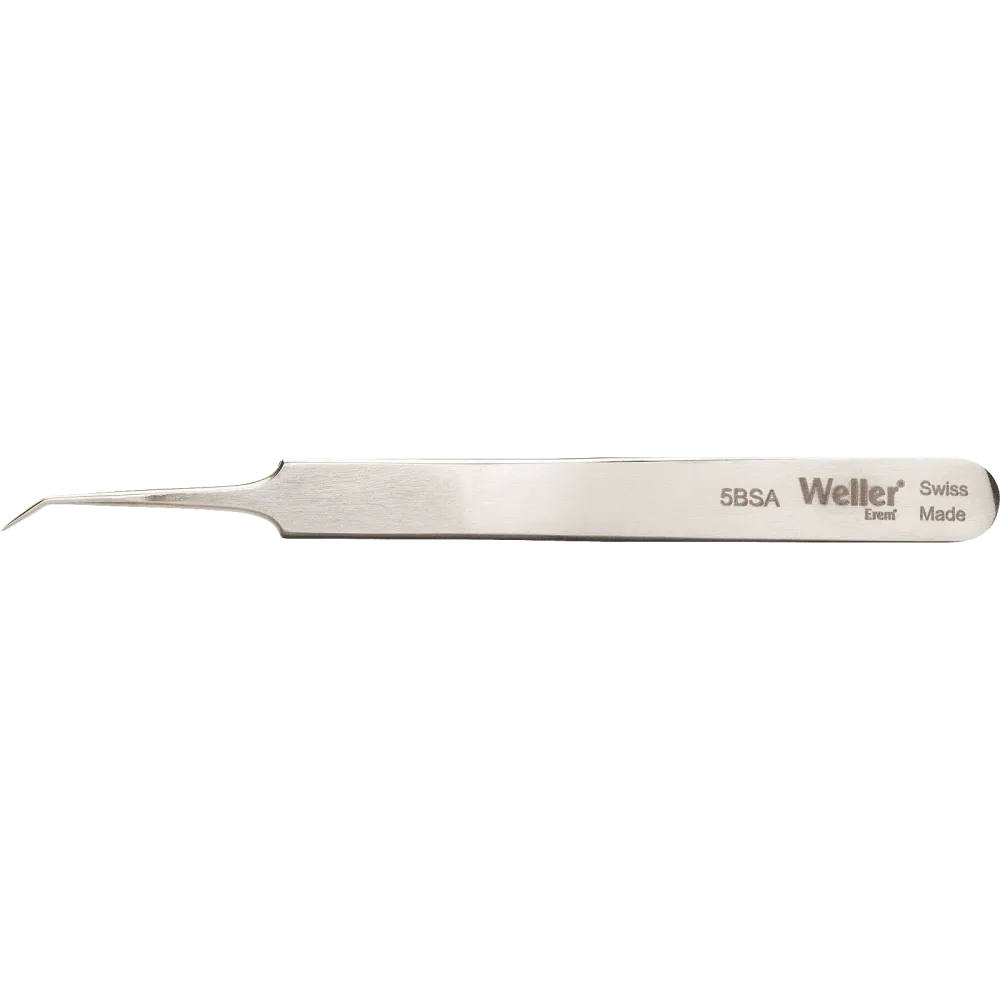 Precision tweezers with very fine tips, angled 30°