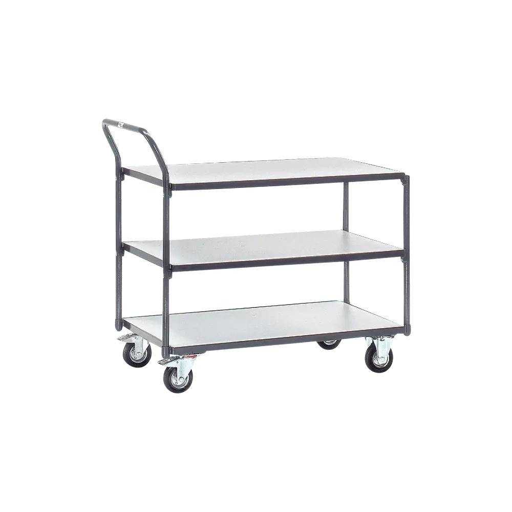 ESD table trolley - 3 shelves, 1000 x 600 mm
