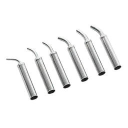 Pack with 6 curved nozzles