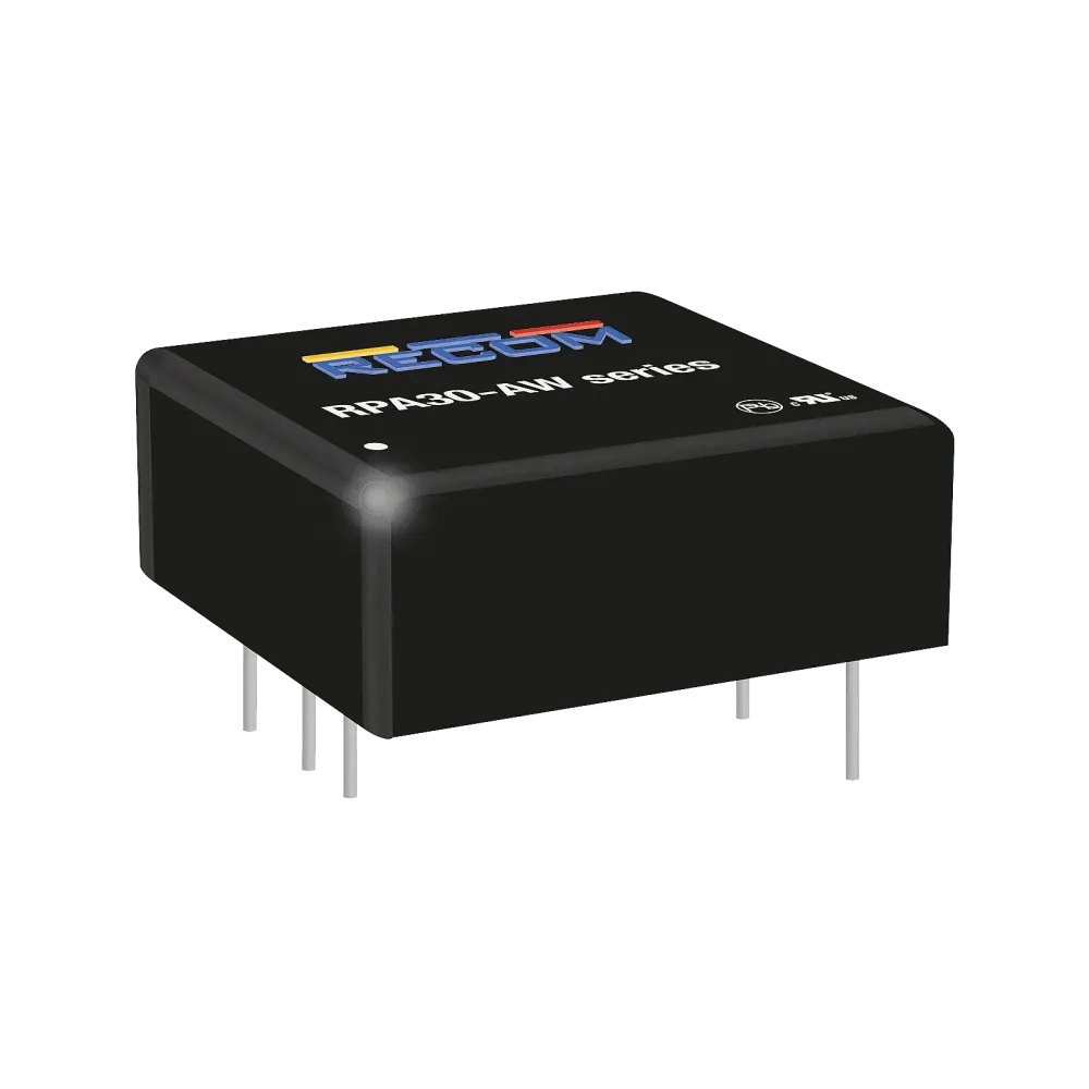 30W DC/DC converter, input 9...36V, output 10.8...13.2V/2500mA, 1″x1″
