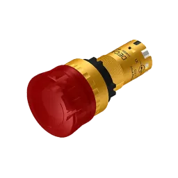 Emergency stop switch, 1x NC contact, push-in connection, with lighting 24Vdc