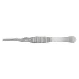 Precision tweezers with flat, round, slightly wider tips