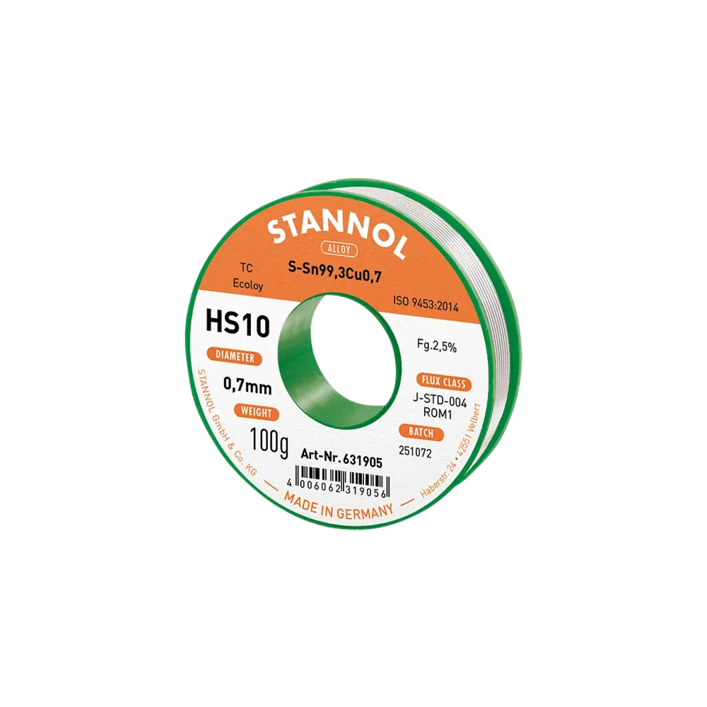 Lötdraht HS10, Sn99.3Cu0.7 - TC, RO M1, 0.7mm, 100g
