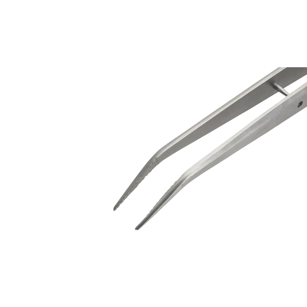 Precision tweezers angled 40° with fine robust tips