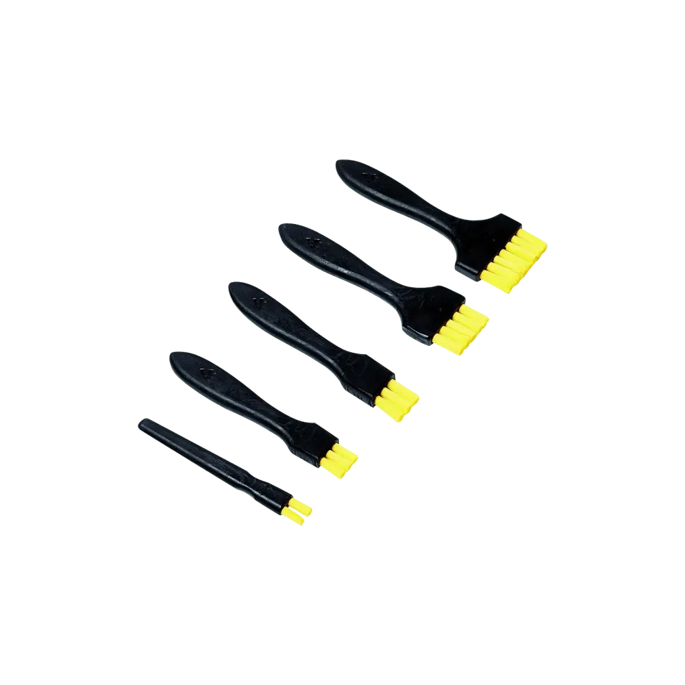 ESD conductive flat brushes for assemblies - nylon (yellow)