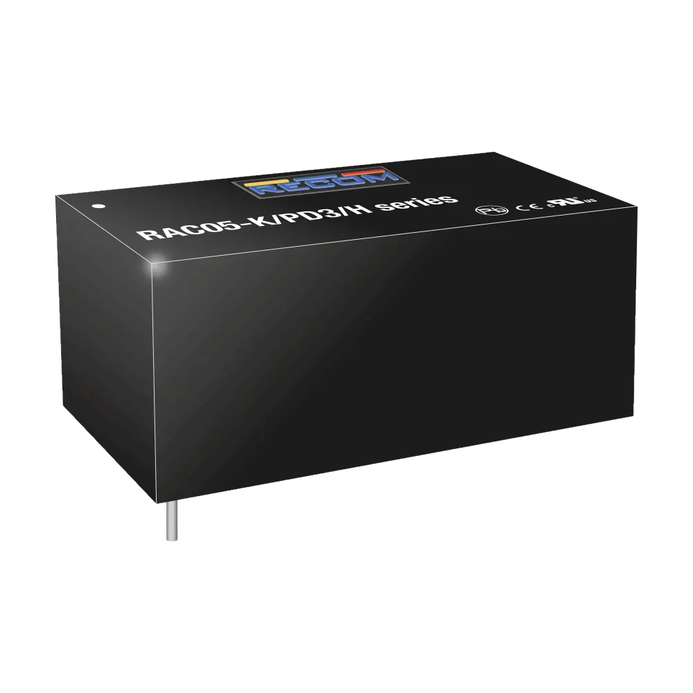 5W AC/DC power supply unit, PCB mounting, 5V/1A