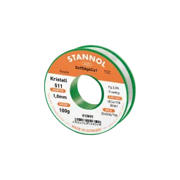 Solder wire crystal 511, Sn95,5Ag3,8Cu0,7 - FLOWTIN TSC, RE M1, 1mm, 100g