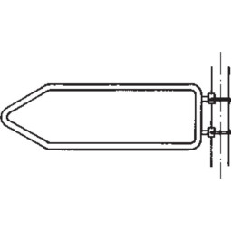 Signpost with steel band mounting