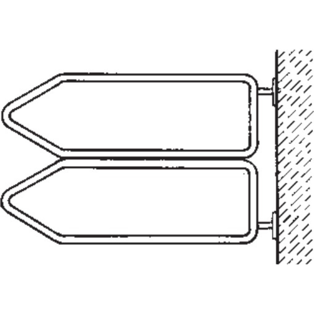 Double signpost with wall mounting