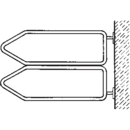 Double signpost with wall mounting