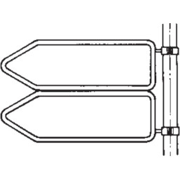 Double signpost with fixed clamp mounting