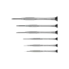 Watchmaker's screwdriver set 6-piece slotted 0.6 / 1.0 / 1.5 / 2.0 / 2.5 / 3.0mm