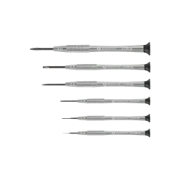 Watchmaker's screwdriver set 6-piece slotted 0.6 / 1.0 / 1.5 / 2.0 / 2.5 / 3.0mm