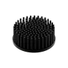 LED pin fin heat sink, ø80mm, H 30mm, Base 5mm, Black anodized