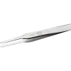 Ergonomic precision tweezers with straight, flat, rounded tips