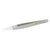 Precision tweezers with ceramic tip and finger profile for a secure grip