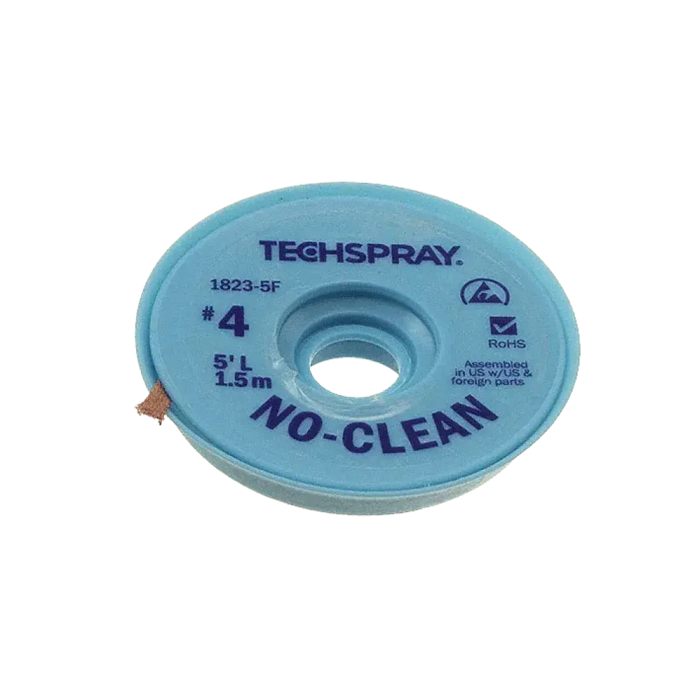 Techspray desoldering braid ESD, 2.5mm x 1.5m, flux-coated, no-clean