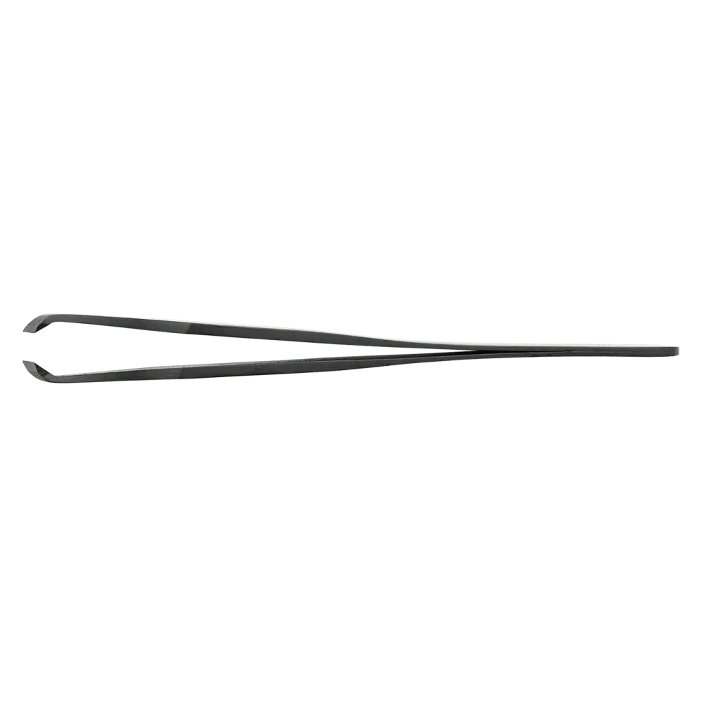 Cutting tweezers with narrow angled head
