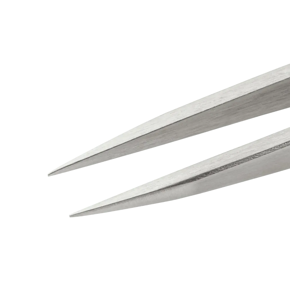 Precision tweezers with fine tips. Very robust.