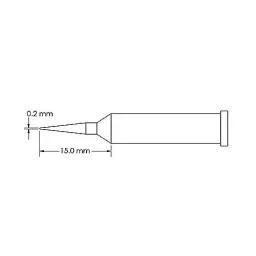 Soldering tip, conical 0.2 x 15mm, GT6