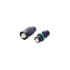 Set: Mini circular connector, 3p, pin+socket, screw connection, D5-12, IP66/IP68
