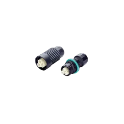 Set: Mini circular connector, 3p, pin+socket, screw connection, D5-12, IP66/IP68
