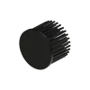 LED pin fin heat sink, ø70mm, H 50mm, Base 5mm, Black anodized