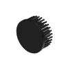 LED pin fin heat sink, ø70mm, H 30mm, Base 5mm, Black anodized
