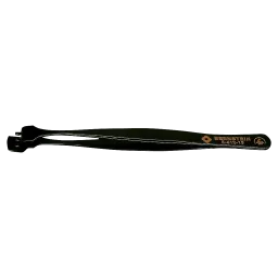 ESD wafer tweezers 130mm shape 3 DWF with teeth, dissipative