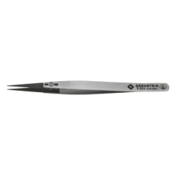 ESD ceramic tweezers with replaceable tips 0.7 mm wide, dissipative