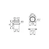 Housing M16 appliance coupler Front panel mounting