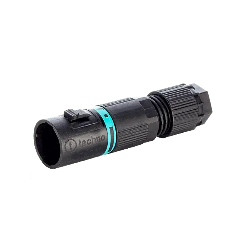 Techno Micro round plug, 3p, screw connection, 0.25-1.0mm2, L-N-PE, D7-8, IP66/IP68/IP69