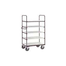 ESD shelf trolley, up to 600 kg, with 5 shelves, 1000 x 600 mm