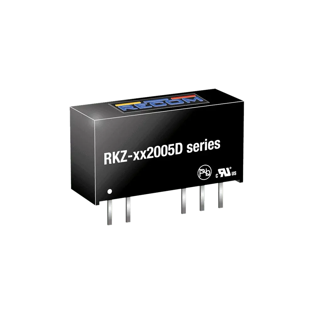2W DC/DC converter, input 24V, output +20V/50mA;-5V/200mA, SIP7