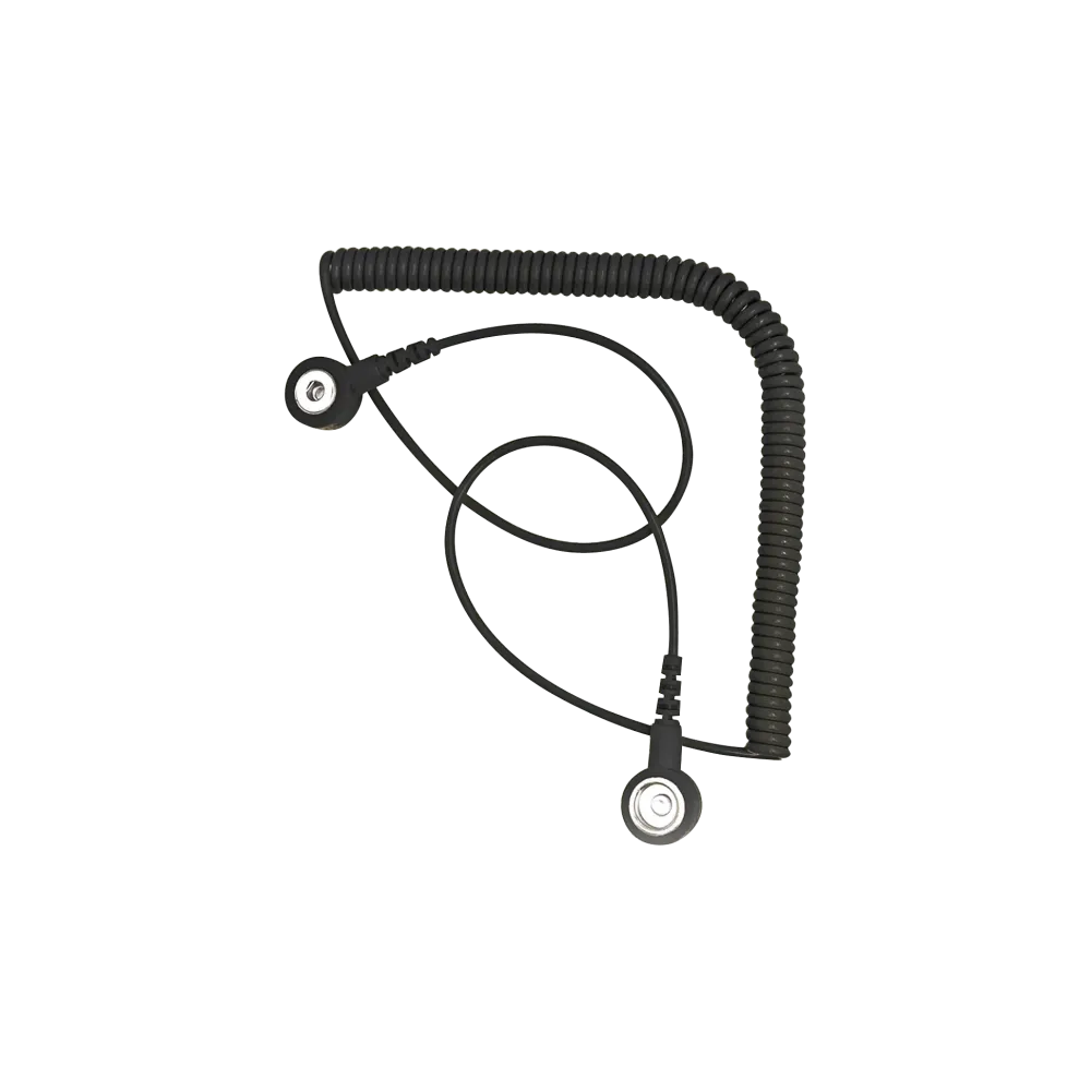 ESD spiral cable for wristband length 2.4 m black