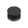 Zhaga LED pin fin heat sink, ø80mm, H 50mm, Base 5mm, Black anodized