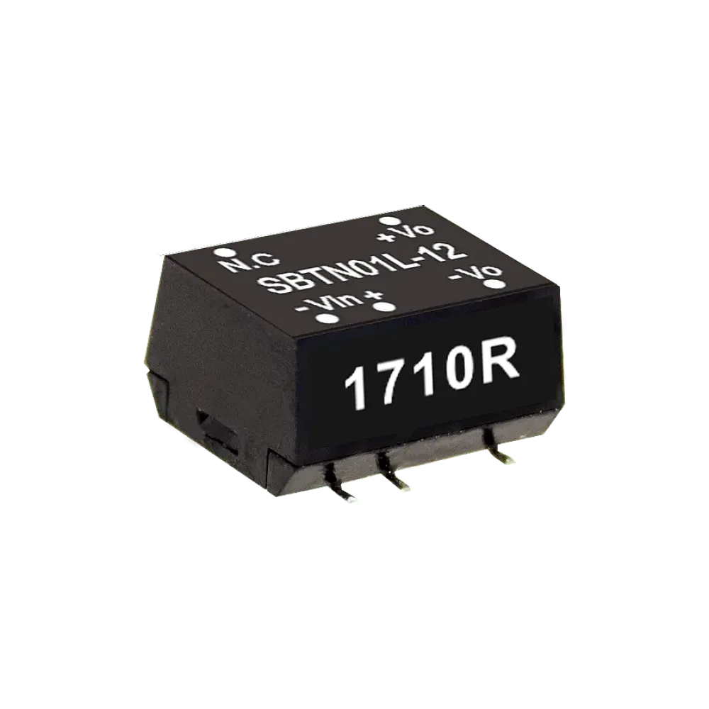 1W DC/DC converter, input 4.5...5.5V, output 15V/0.67A