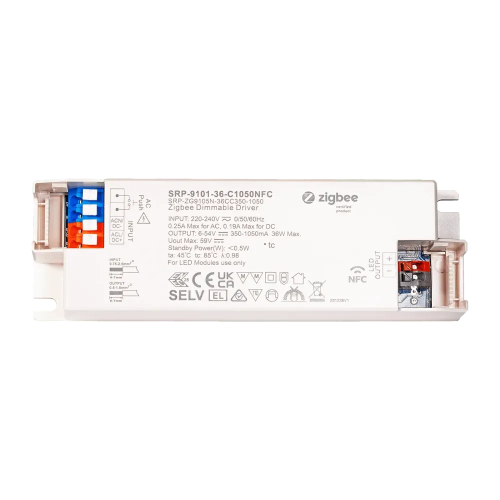 36W ZigBee 3.0, LED TREIBER CC 350-1050mA with NFC