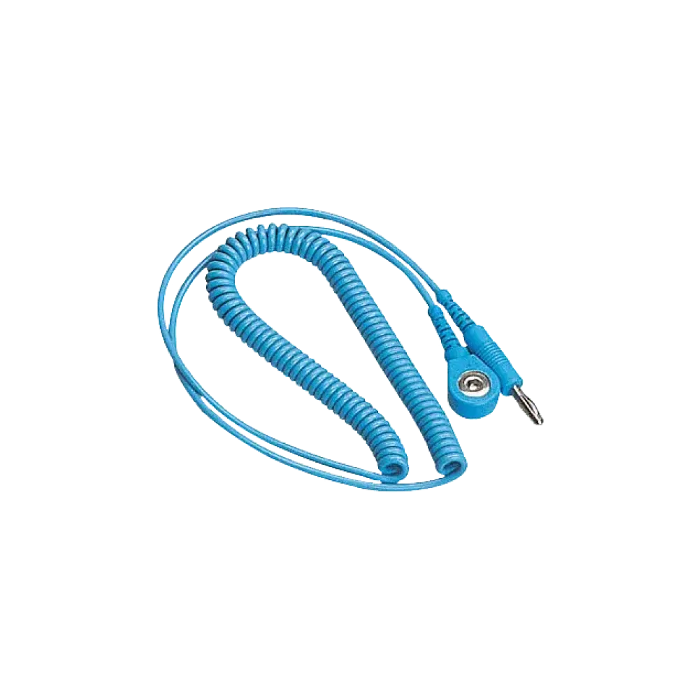 Earth contact connection with banana plug, black or blue