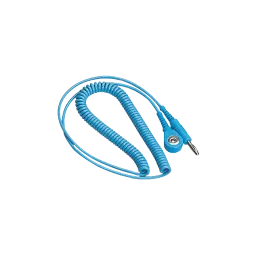 Earth contact connection with banana plug, black or blue