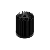 LED star heat sink, ø70mm, H 80mm, Base 10mm, Black anodized
