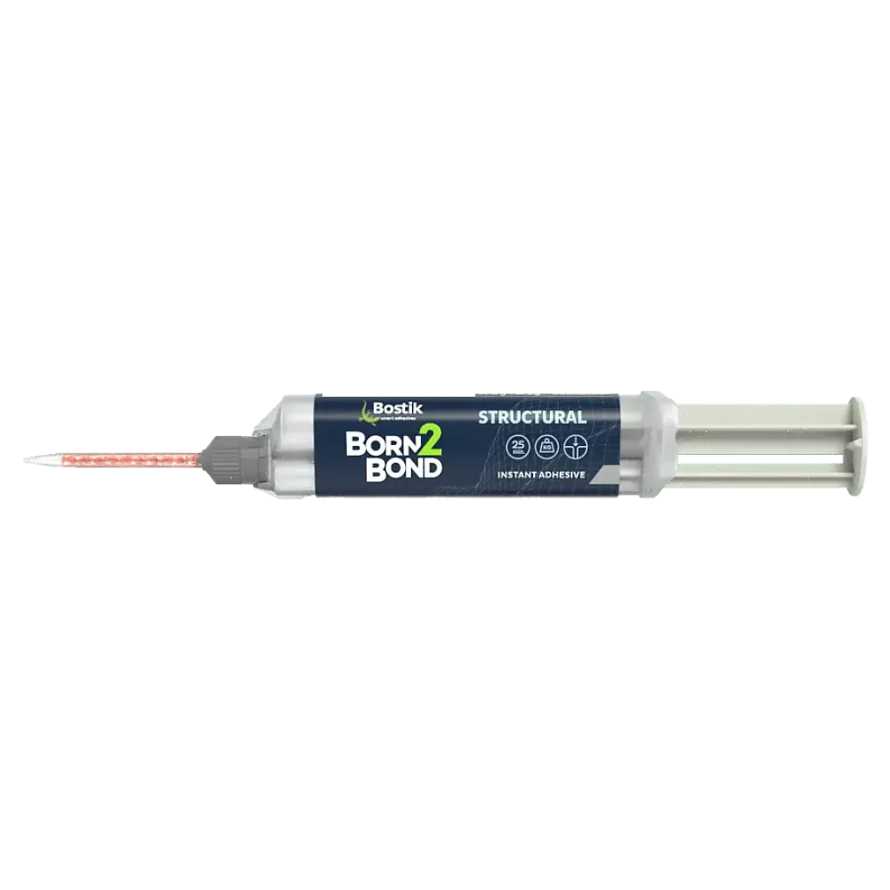 BORN2BOND Structural Hybrid Adhesive 10g syringe (4:1)+5 mixing nozzles, transparent
