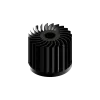 LED star heat sink, ø99mm, H 80mm, Base 10mm, Black anodized