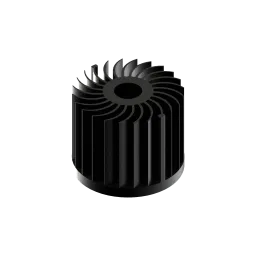 LED star heat sink, ø99mm, H 80mm, Base 10mm, Black anodized