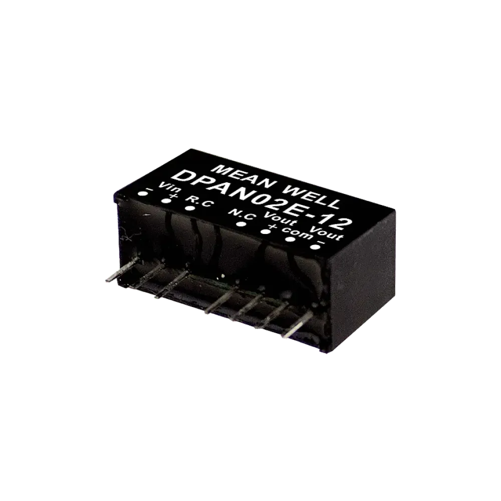 2W DC/DC converter, input 4.5...9V, output +/-12V / +/-0.083A