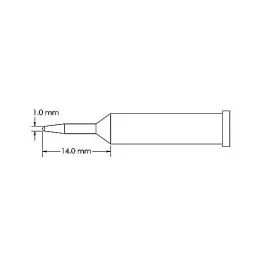 Soldering tip, conical 1 x 14mm, GT6