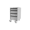 Rolling drawer unit (4 drawers), 455 x 520 x 700 mm