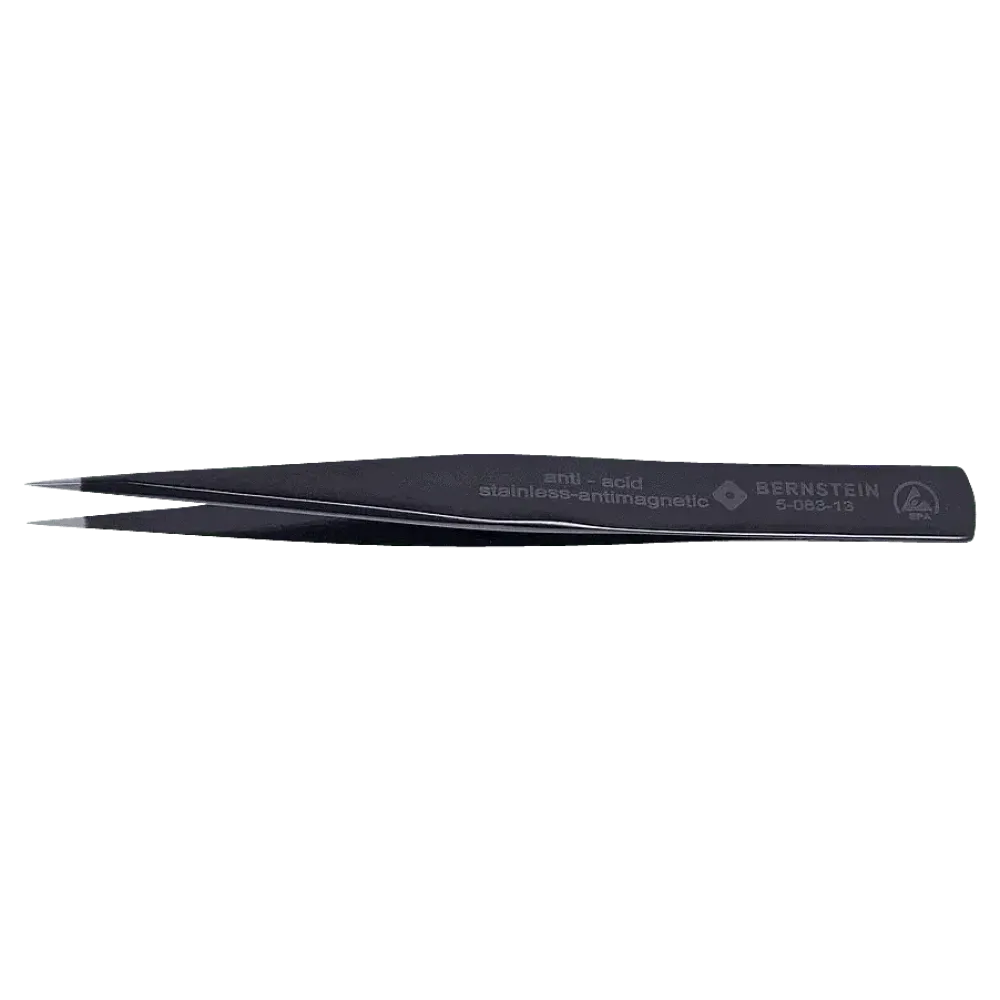 ESD SMD universal tweezers 140mm solid shape MM, dissipative