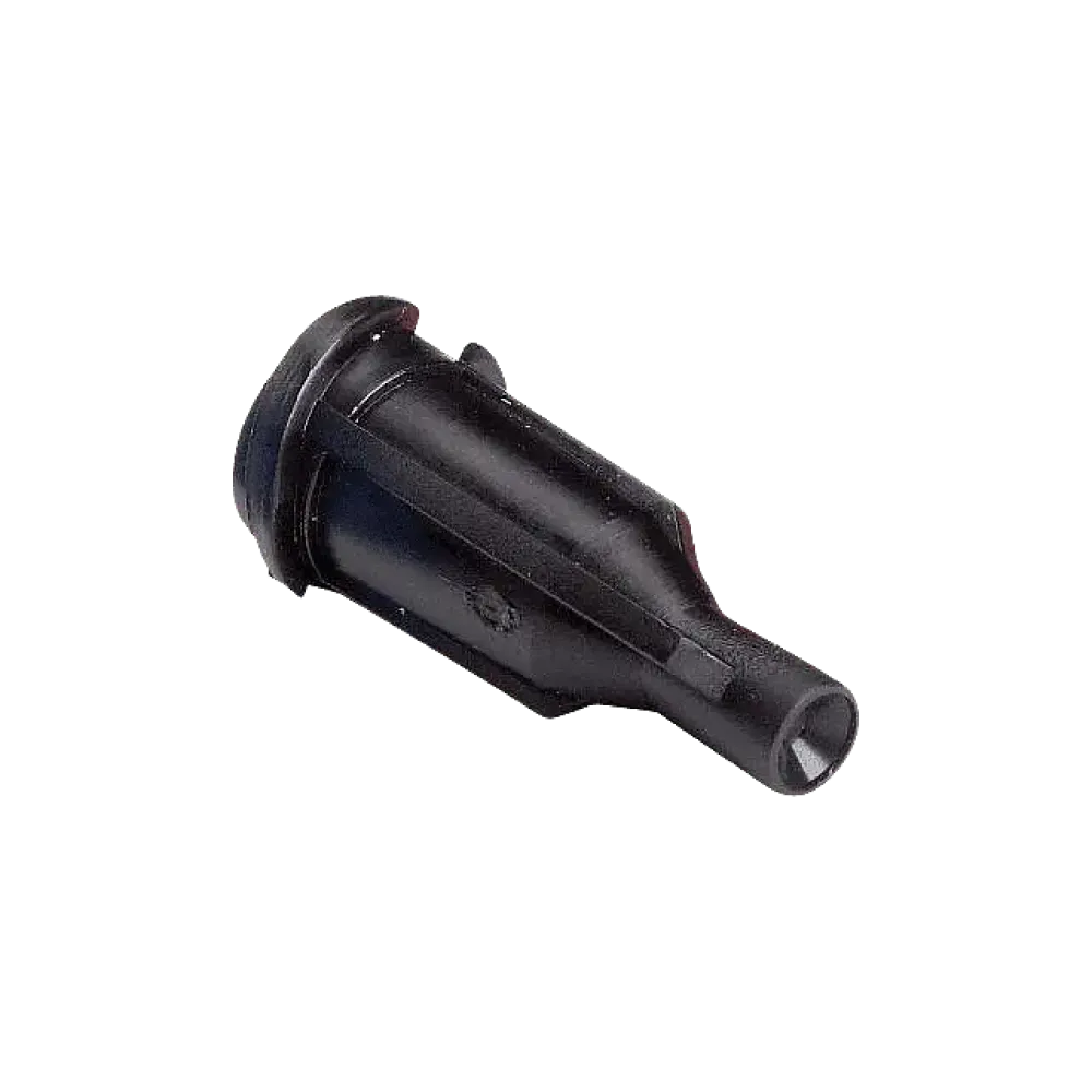 Needle cap with double helix thread, black (50 pieces)