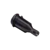 Needle cap with double helix thread, black (50 pieces)